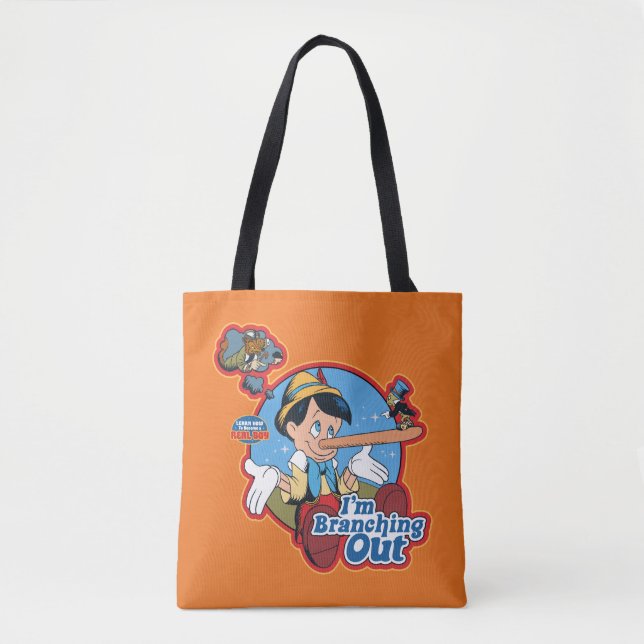 Pinocchio | I'm Branching Out Tote Bag (Front)