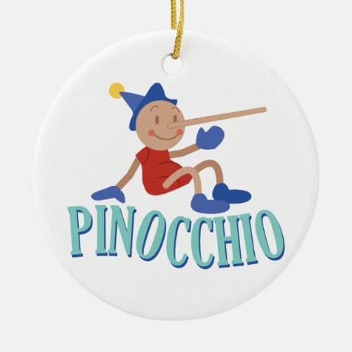 Pinocchio Kid Ceramic Ornament