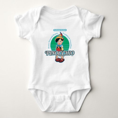 Pinocchio  No Strings Attached Baby Bodysuit