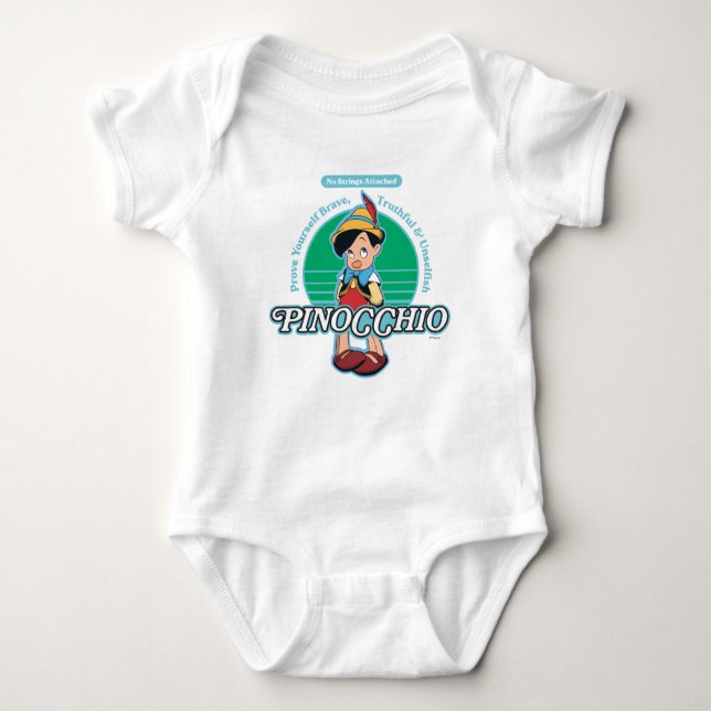 Pinocchio | No Strings Attached Baby Bodysuit (Front)