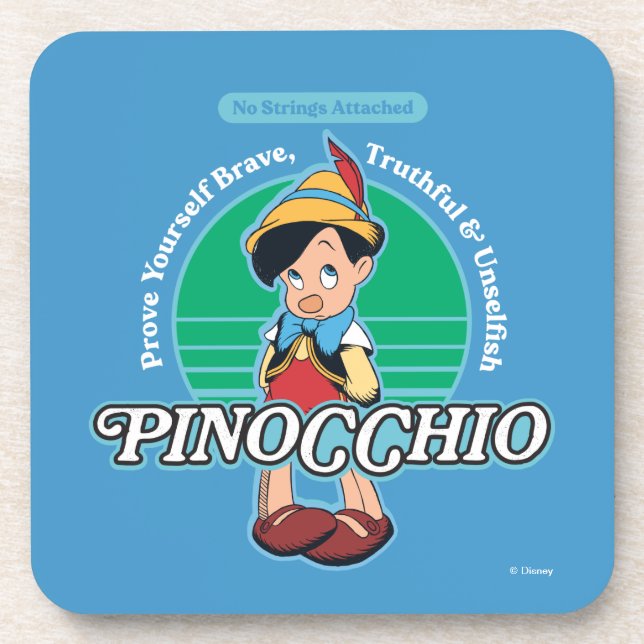 Pinocchio | No Strings Attached Beverage Coaster (Front)