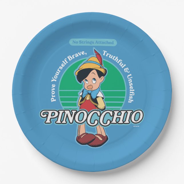 Pinocchio | No Strings Attached Paper Plates (Front)