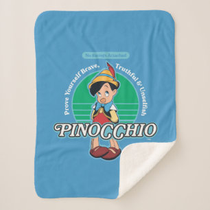 Pinocchio No Strings Attached Sherpa Blanket