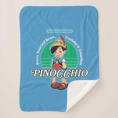 Pinocchio  No Strings Attached Sherpa Blanket