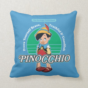 Pinocchio No Strings Attached Throw Pillow