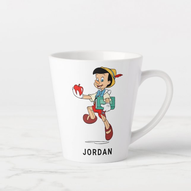 Pinocchio Pinocchio walking to school Disney Latte Mug (Right)