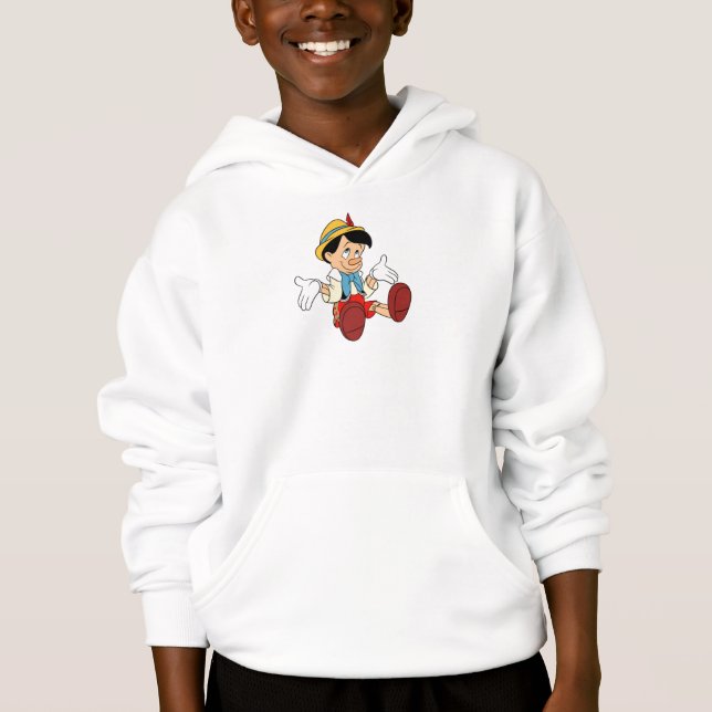 Pinocchio Shrugging His Shoulders Disney Hoodie (Front)
