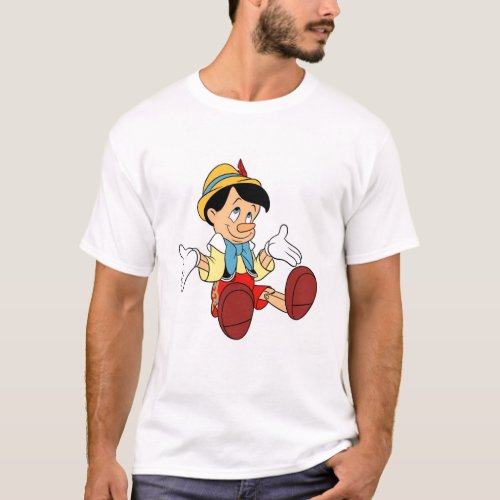 Pinocchio Shrugging His Shoulders Disney T_Shirt
