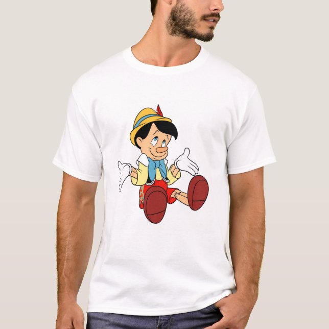Pinocchio Shrugging His Shoulders Disney T-Shirt (Front)