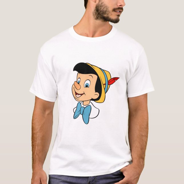 Pinocchio smiling head shot Disney T-Shirt (Front)