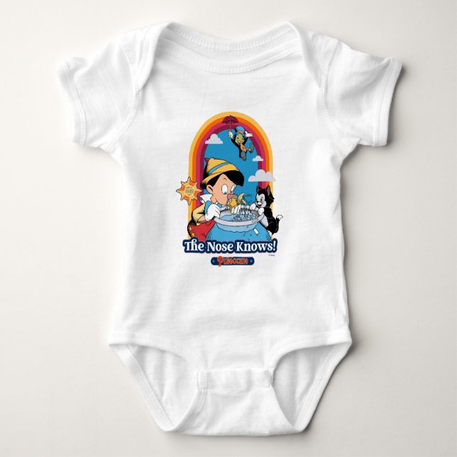 Pinocchio | The Nose Knows Baby Bodysuit (Front)