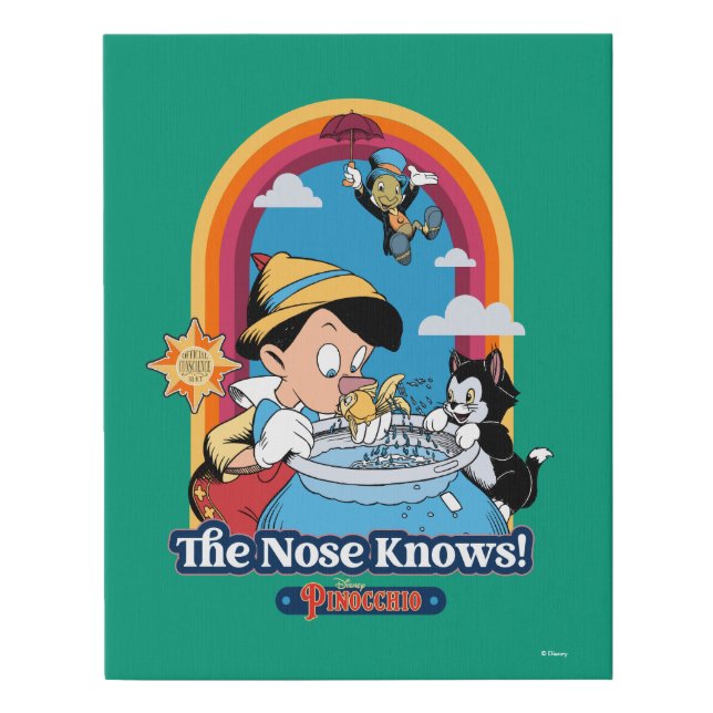 Pinocchio | The Nose Knows Faux Canvas Print (Front)