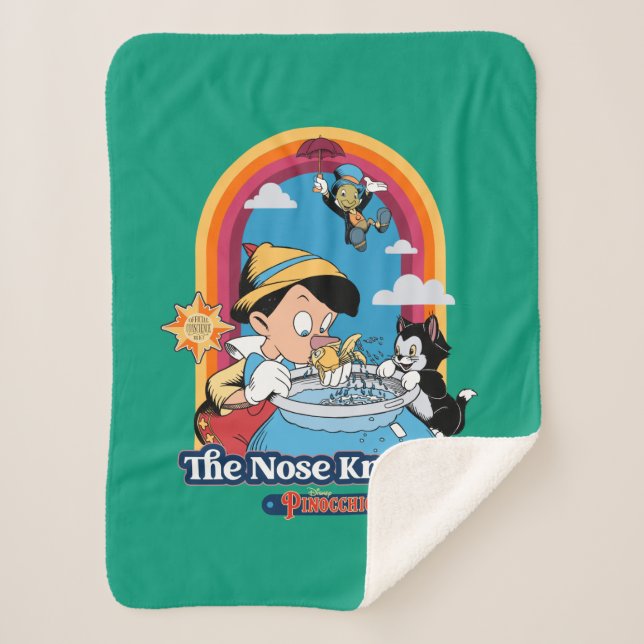 Pinocchio | The Nose Knows Sherpa Blanket (Front)