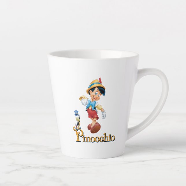 Pinocchio with Jiminy Cricket 2 Latte Mug (Right)