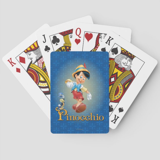 Pinocchio with Jiminy Cricket 2 Poker Cards (Back)