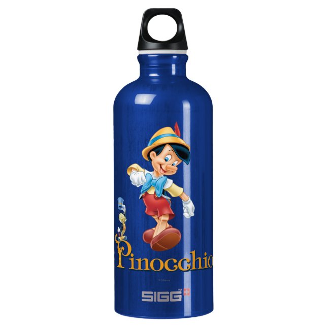 Pinocchio with Jiminy Cricket 2 Water Bottle (Front)