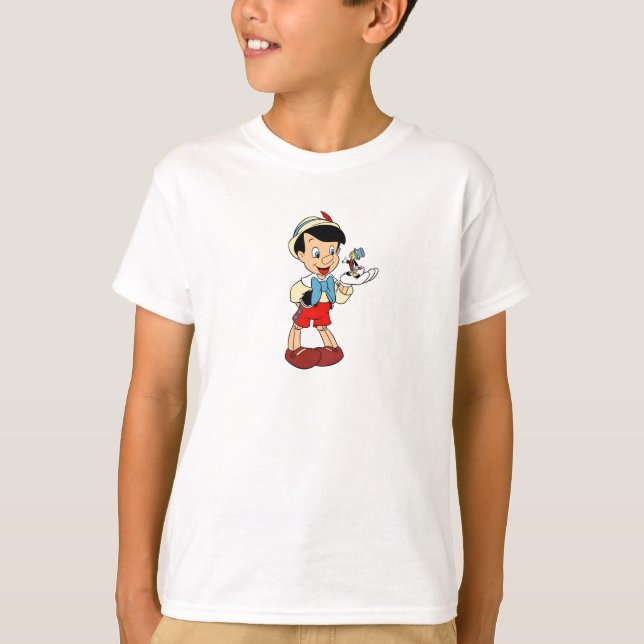 Pinocchio with Jiminy Cricket Disney T-Shirt (Front)