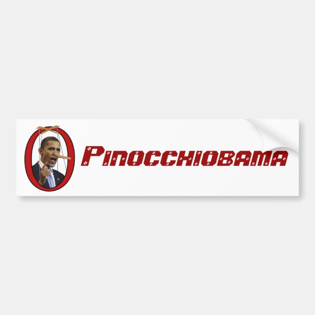 Pinocchiobama Bumper Sticker (Front)