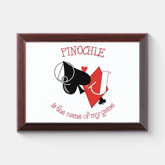 Pinochle Award Plaque (Horizontal)
