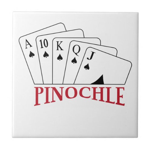 Pinochle Cards Ceramic Tile