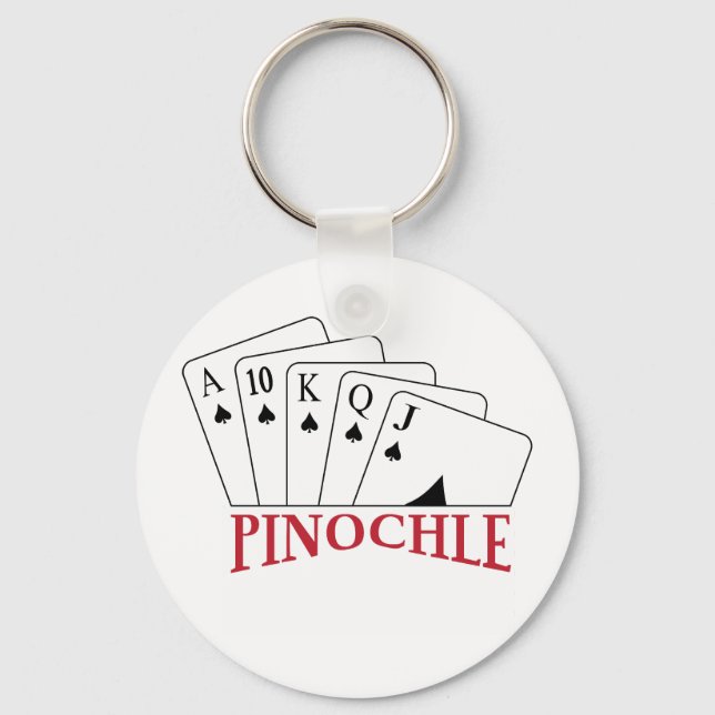 Pinochle Cards Keychain (Front)