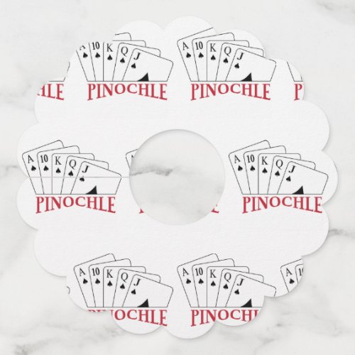 Pinochle Cards Wine Glass Tag