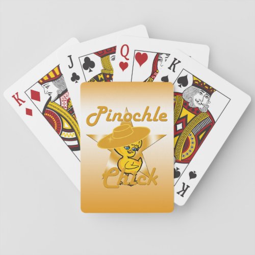 Pinochle Chick 10 Playing Cards