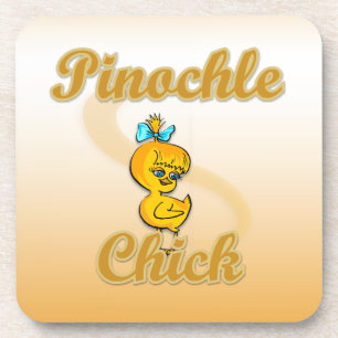 Pinochle Chick Beverage Coaster