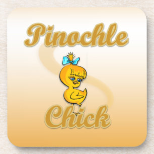 Pinochle Chick Drink Coaster