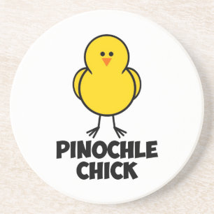 Pinochle Chick Drink Coaster