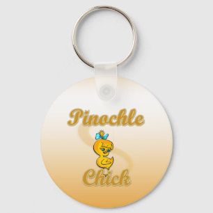 Pinochle Chick Keychain