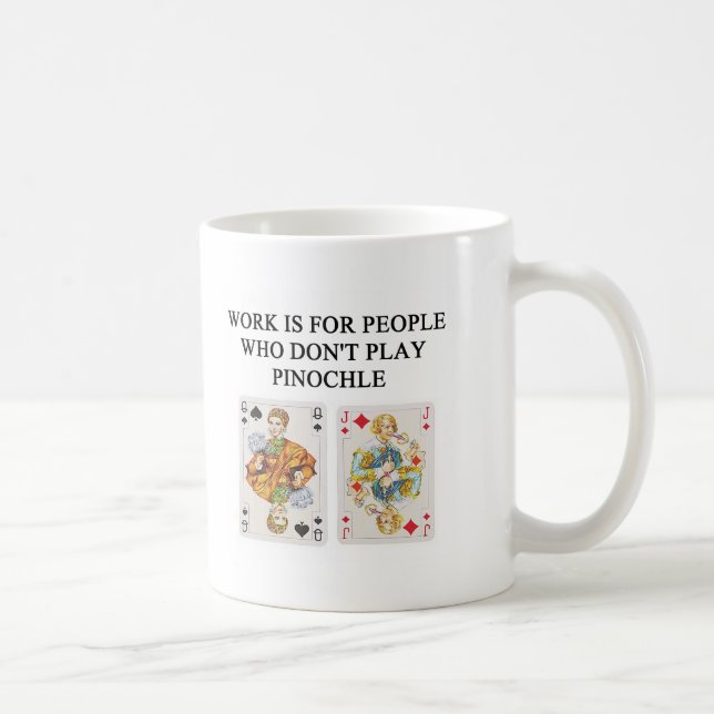 PINOCHLE game player Coffee Mug (Right)