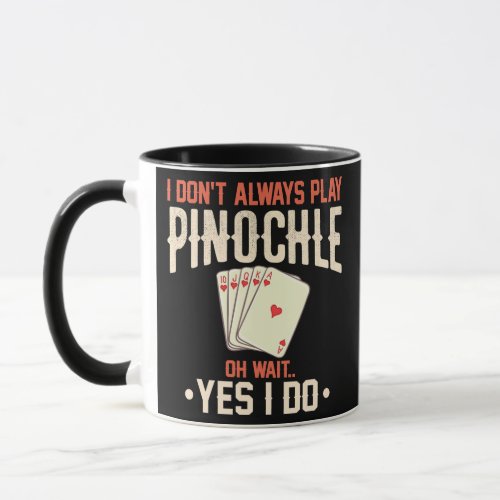 Pinochle Game Rules Cards Double Deck Points Mug