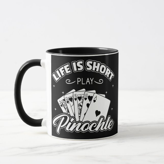 Pinochle Game Rules Cards Double Deck Points Mug (Left)