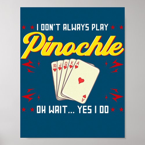 Pinochle Game Rules Cards Double Deck Points Poster
