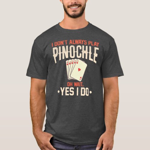 Pinochle Game Rules Cards Double Deck Points T_Shirt