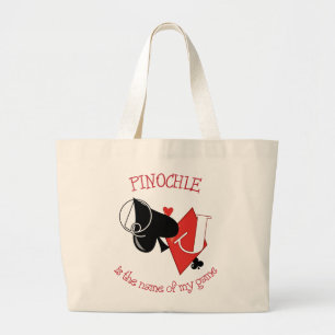 Pinochle Large Tote Bag