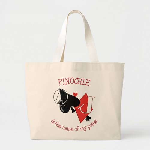 Pinochle Large Tote Bag