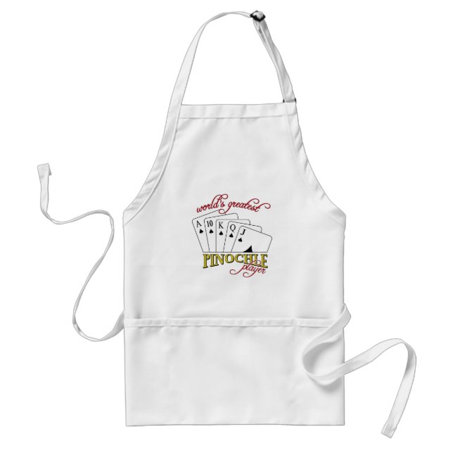 Pinochle Player Adult Apron (Front)