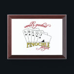 Pinochle Player Award Plaque<br><div class="desc">Pinochle anyone?  This trick-taking card game is a favorite and sure to add appeal to your garment or textile projects.</div>