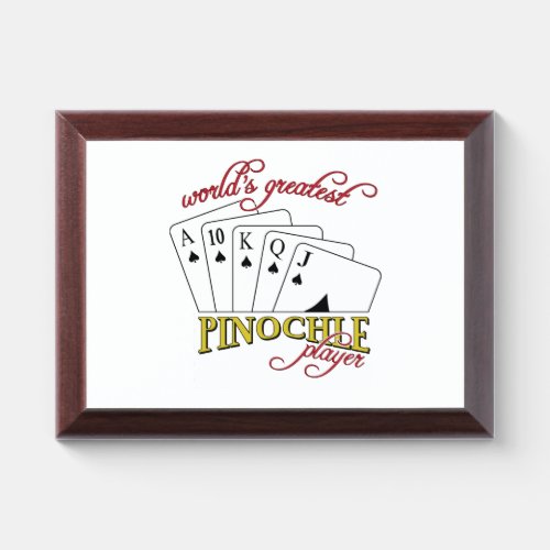 Pinochle Player Award Plaque