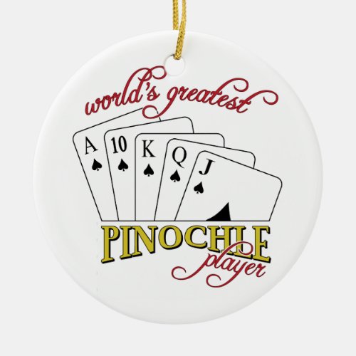 Pinochle Player Ceramic Ornament