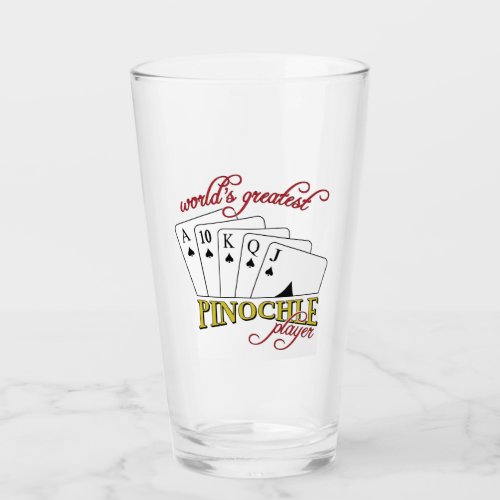Pinochle Player Glass