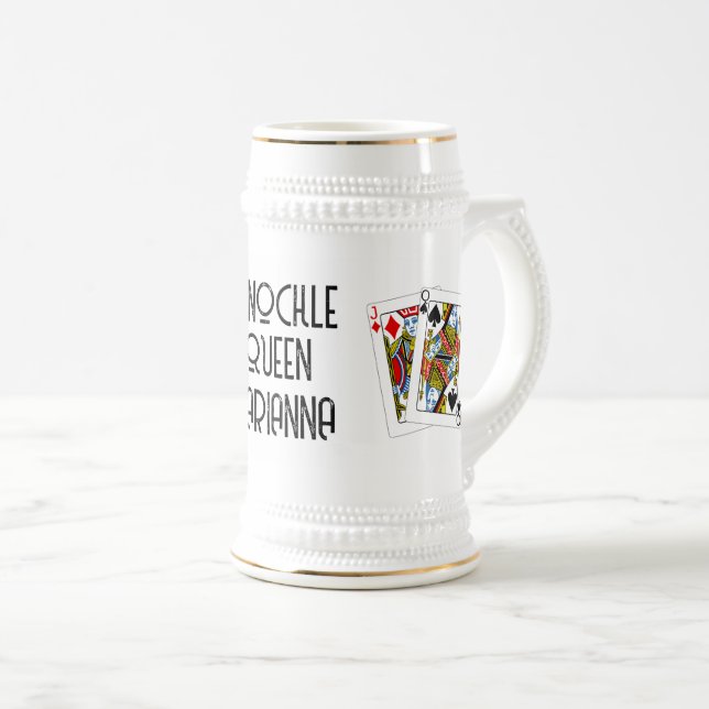  Pinochle Queen Beer Stein (Front Right)