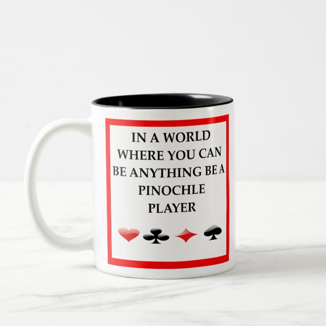 PINOCHLE Two-Tone COFFEE MUG (Left)