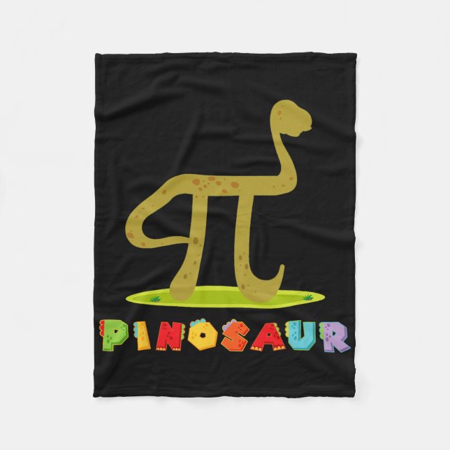 Pinosaur Funny Pi Day Dinosaur Math Lover Science  Fleece Blanket (Front)