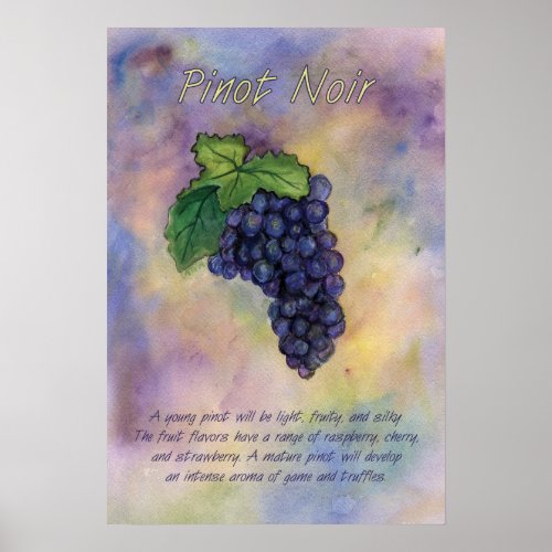 Pinot Noir Red Wine Grapes Art Print