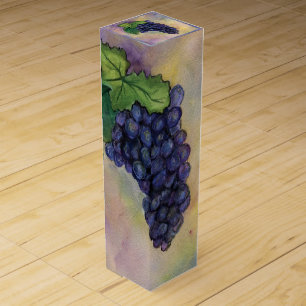Pinot Noir Red Wine Grapes Custom Bottle Gift Box