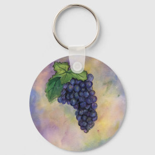 Pinot Noir Wine Grapes Keychain