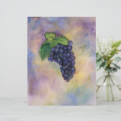 Pinot Noir Wine Grapes Letterhead (Standing Front)